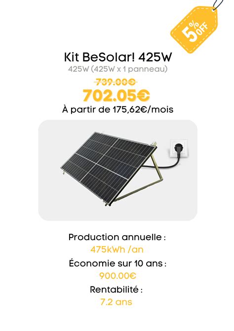 kit solaire prêt à brancher besolar.
